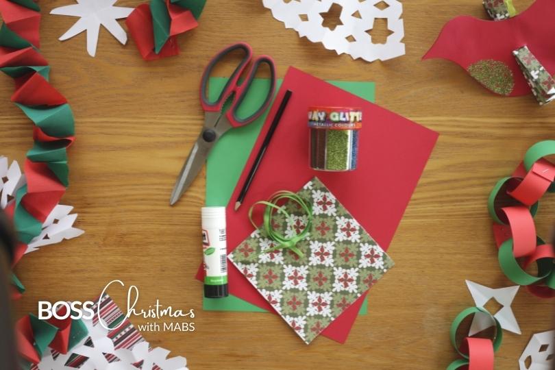 A selection of arts and crafts to make Christmas decorations