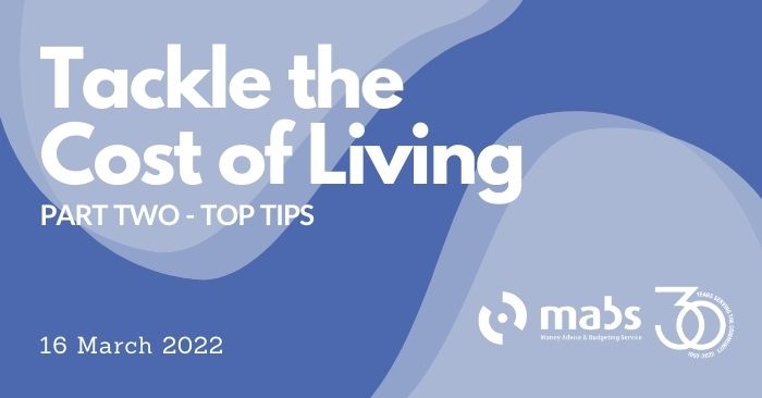 banner for post on tackle the cost of living part two