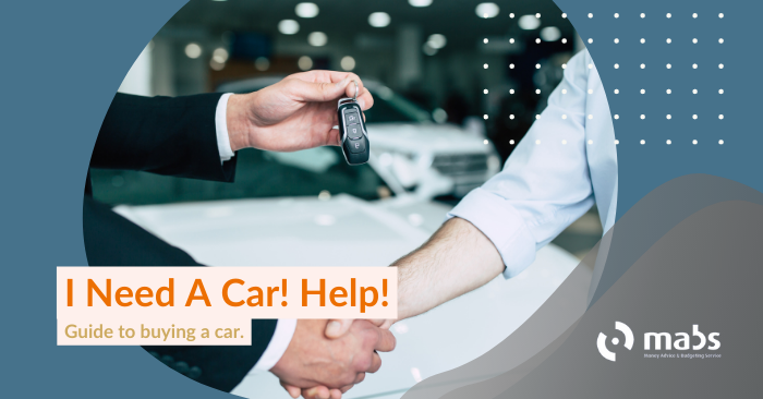 Blog cover image with blue background, with grey overlays in the corner. Image centre of cover image of two men shaking hands, while car keys are handed over by the other hands.